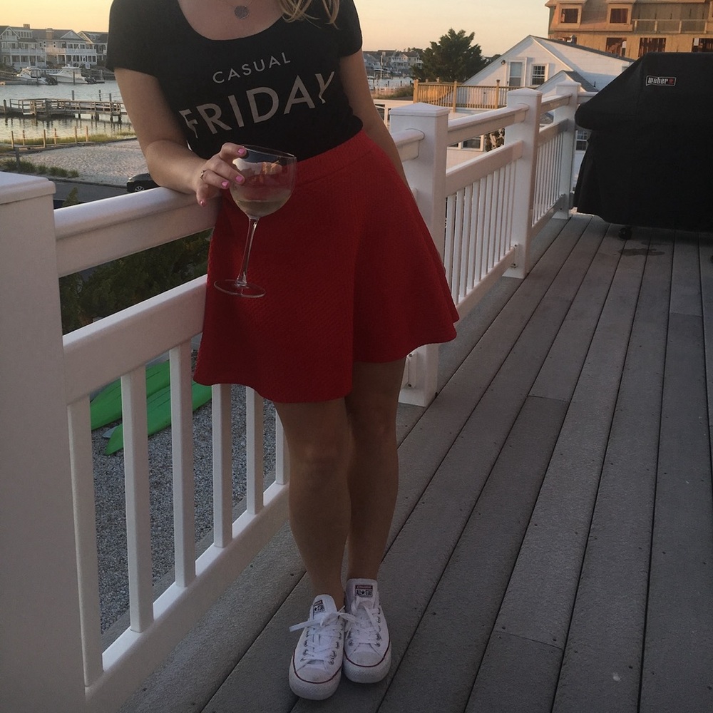Size xs red skirt